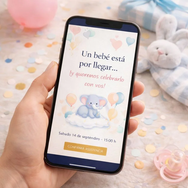 Descubrí frases emotivas y creativas para invitaciones de Baby Shower.