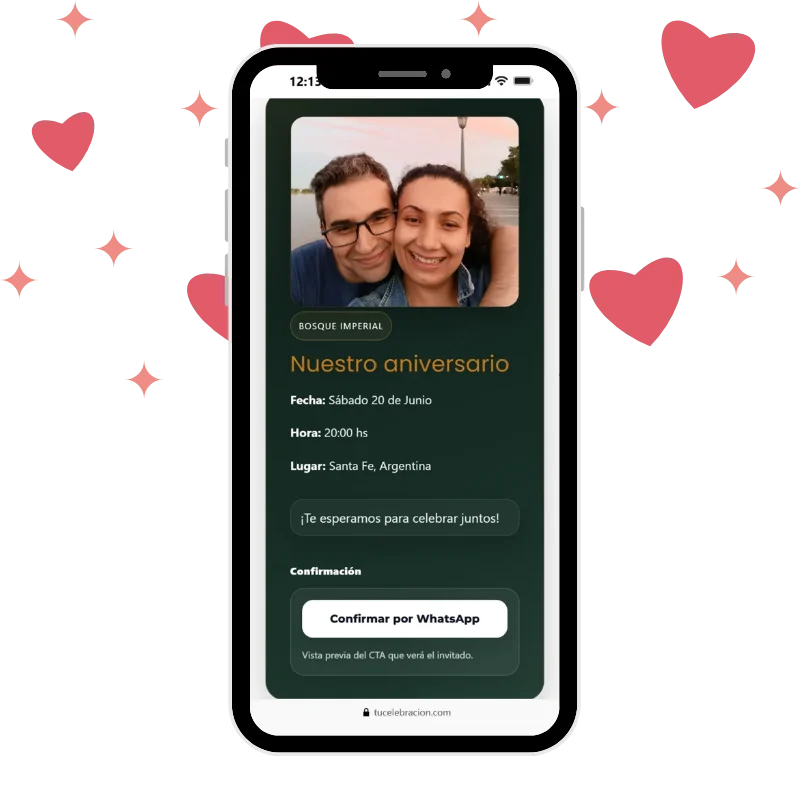 Ingresa a invitaciones personalizables