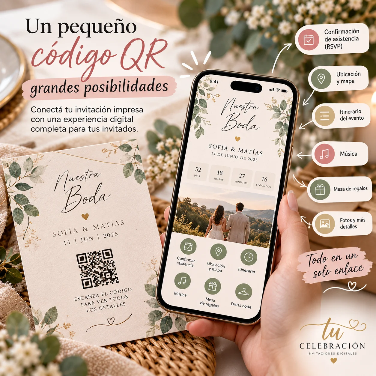 Descubre cuándo conviene usar un código QR en una invitación